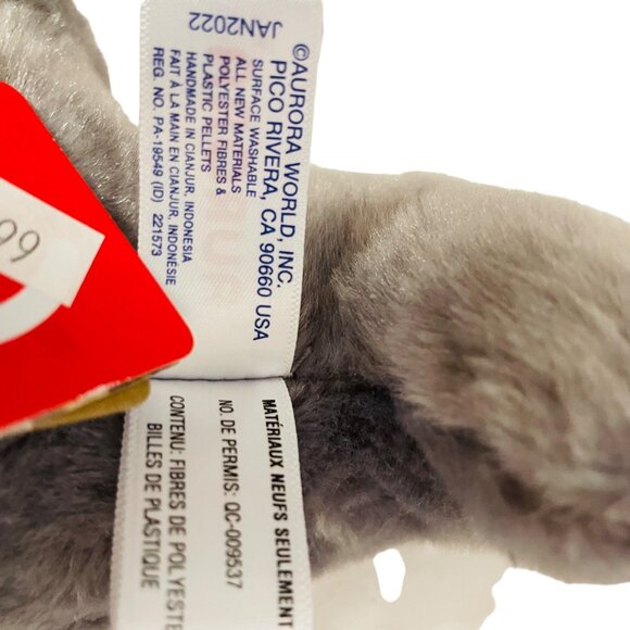 Aurora Eco-Friendly Plush Seal  Soft & Cuddly Gray Stuffed Animal With Adorable - Picture 7 of 7